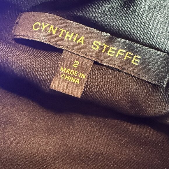 📌Cynthia Steffe Mix of Materials Laser-Cut Faux Leather Mini Dress - Picture 13 of 15